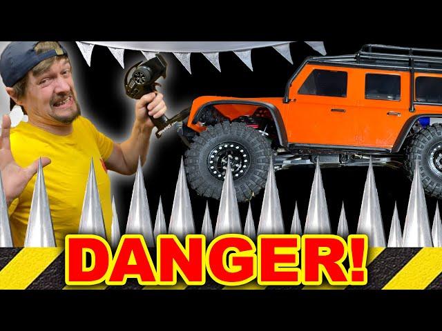 World's most DANGEROUS mini RC Crawler Track with Traxxas TRX-4M