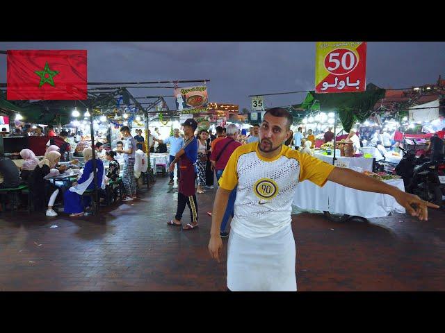  Marrakech Walking Tour during September 2022 | Jemaa el Fna Sunset 4K