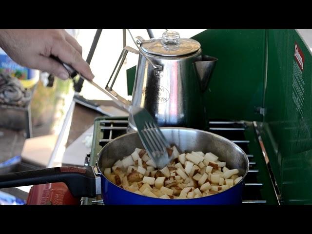 How To Cook Pan Fried Potatoes, Using A Camp Stove