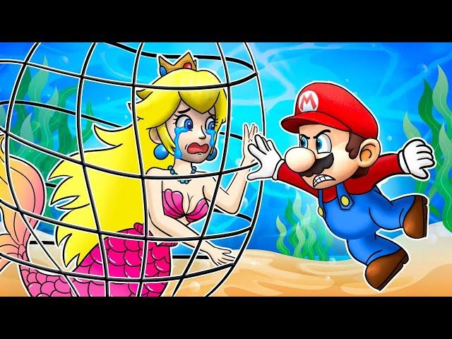 Mario Rescue The Mermaid Princess Peach‍️ | Funny Animation | The Super Mario Bros. Movie