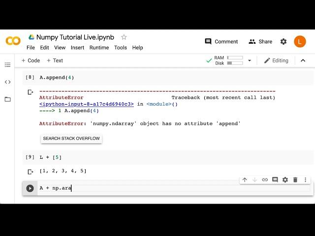 Arrays vs Lists (Deep Learning Prerequisites: The Numpy Stack in Python V2)