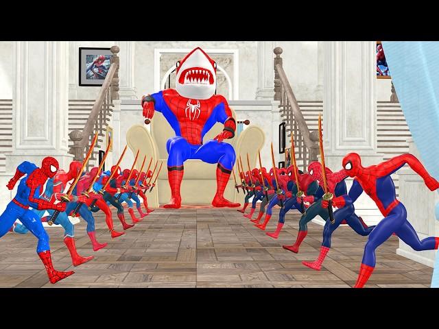 Siêu nhân nhệnSpider Man sword attacks shark spider rescue Spider woman from bad guy joker vs Venom