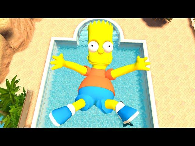 The Simpsons Bart & Marge Ragdoll Jumps & Falls (GMOD) Episode 433