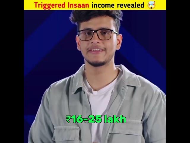 Triggered insaan income revealed  | #shorts #triggeredinsaan