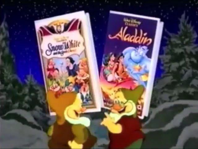 Aladdin and Snow White & the Seven Dwarfs UK VHS Christmas Advert (1994)