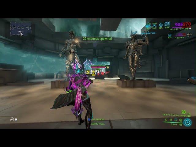 Warframe Banshee Prime Sonar with Mecha Hound Steel Path heavy Gunners