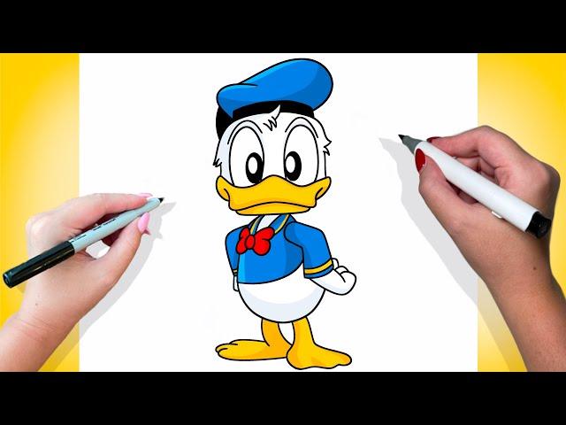 How To Draw Donald Duck | Tutorial Easy