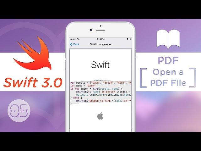 How to Open a PDF : Swift 3