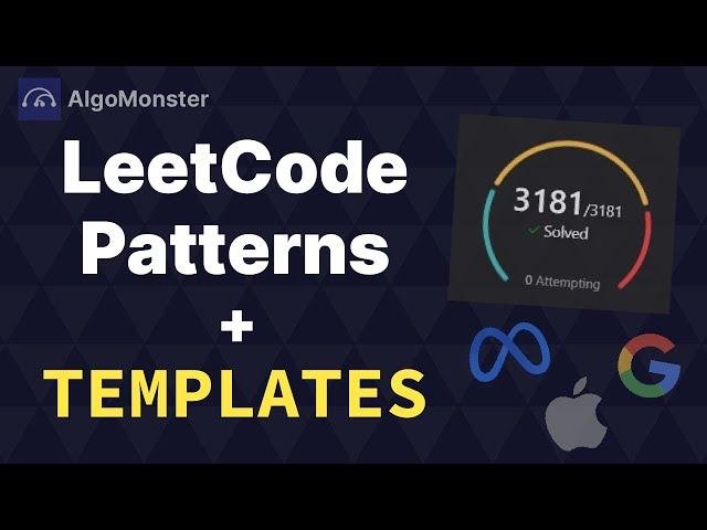 LeetCode Was Hard Until I Learned THESE 8 Patterns (With Templates!)
