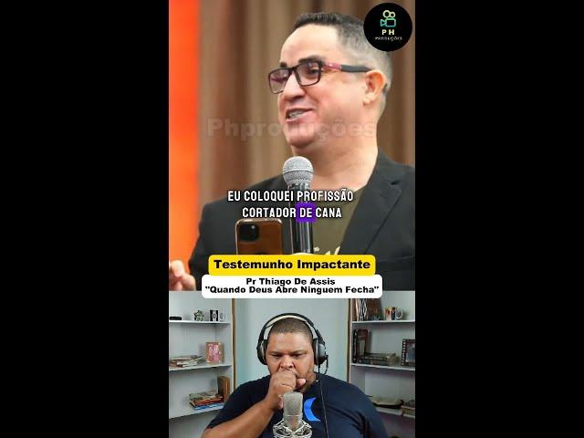 ️QUANDO DEUS ABRE NINGUEM FECHA  TESTEMUNHO IMPACTANTE DO PASTOR THIAGO DE ASSIS️