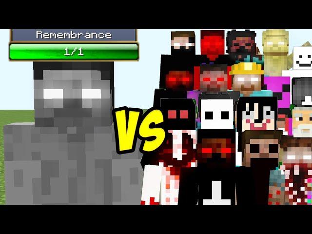 All Creepypasta mobs vs Herobrine Remembrance in minecraft