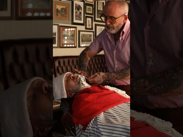 Vintage ASMR! Tattooed Bossman’s Silky Shave