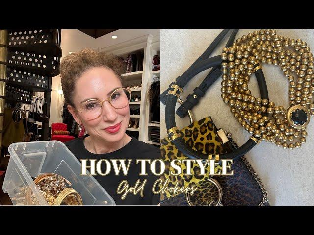 How To Style Gold Chokers | Carla Rockmore | #vintage #jewelry #jewelryorganization