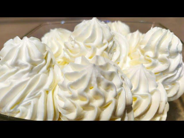 Whipped Sour Cream. Dessert Recipe.