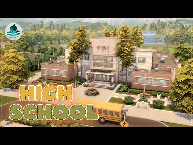 СТАРШАЯ ШКОЛА│Строительство│HIGH SCHOOL│SpeedBuild│NO CC [The Sims 4 High School Years]