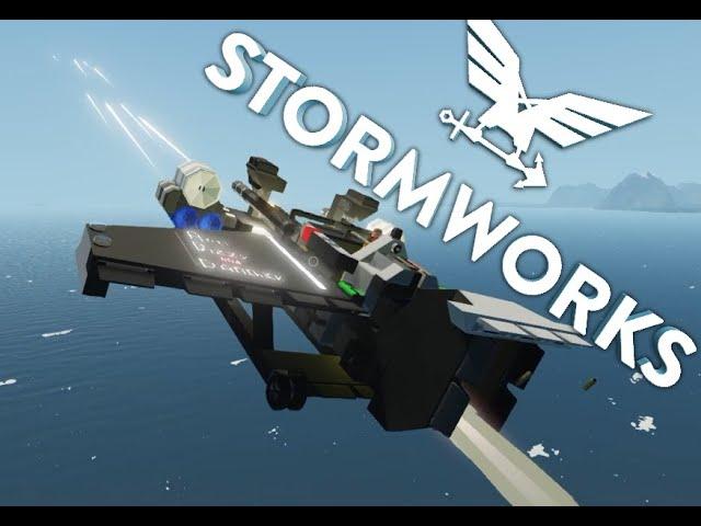 Обзор моего КРУТОГО военного самолета в Stormworks: Build And Rescue. My cool fighter in Stormworks