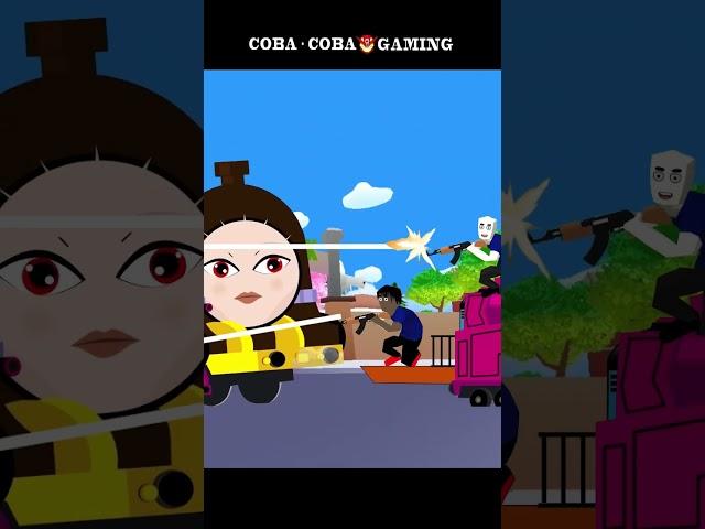 Terror Jack Chased by SQUID GAME TRAIN / dude theft wars