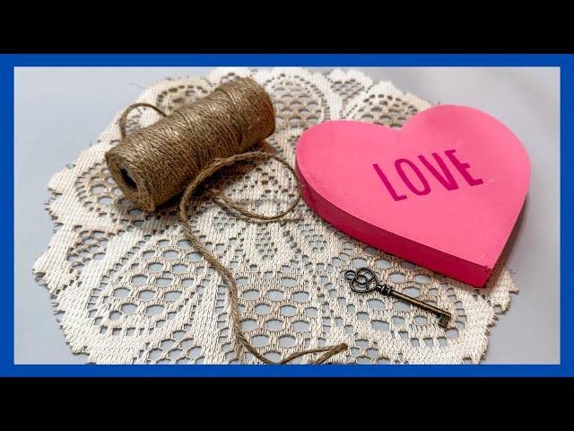 Shabby Chic Valentine DIY || Lace Heart DIY || Just 1 Quick Craft