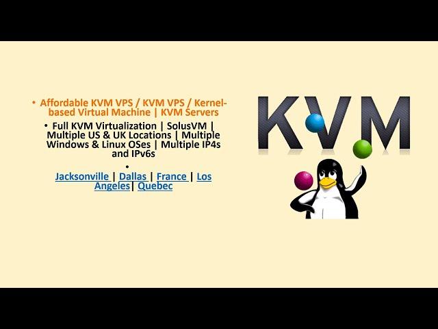 Affordable KVM VPS Hosting | Cheap KVM VPS | KVM VPS  | KVM VPS Hosting | Windows KVM VPS Hosting