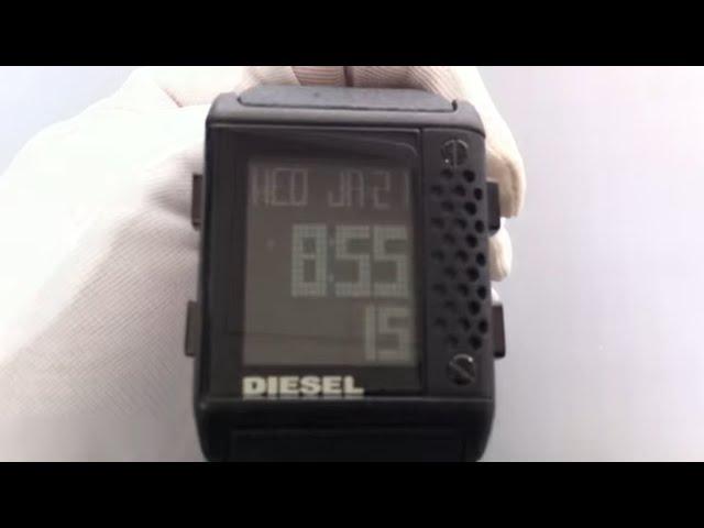 Men's Diesel Digital Leather Watch DZ7122