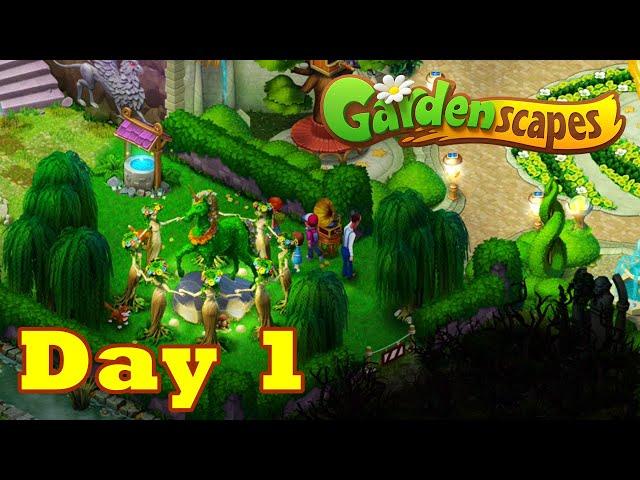 Gardenscapes New Area Complete Day 1 Movie Renovation Walkthrough HD GameGo Game | Android | IOS