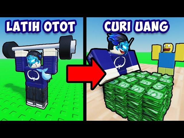 AKU LATIH OTOT BUAT CURI UANG ? | Roblox Money Grab Simulator Indonesia