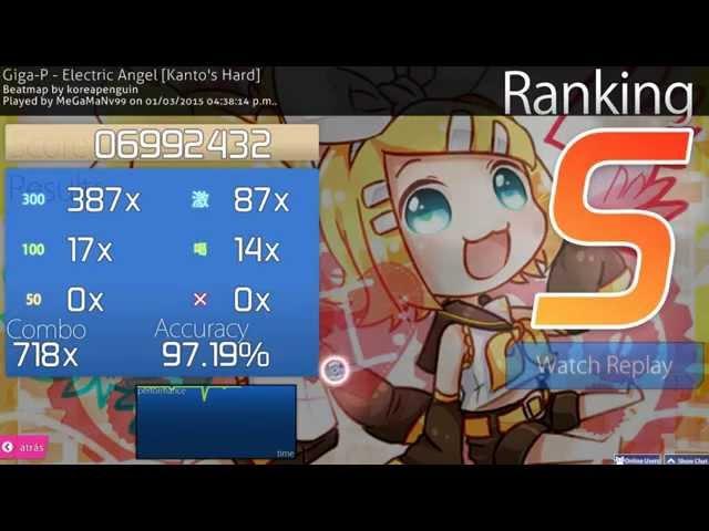 Osu! Gameplay |【Kagamine Rin・Len】Electric Angel【VOCALOID】| Hard