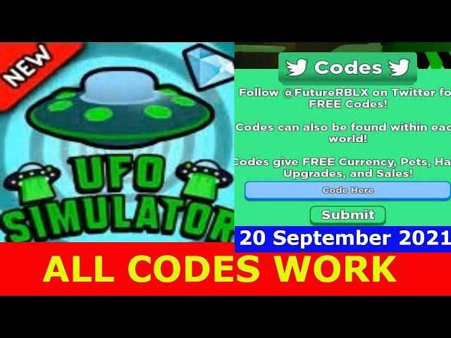 *ALL 9 CODES WORK* [LABS] UFO Simulator ROBLOX | September 20, 2021