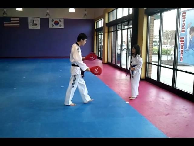 02092012 Julia Ho Taekowndo Blue&black Belt Test Two