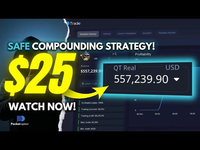 $25 into $557K! How I Used Pocket Option to Safely Grow - Best Binary Options Trading Strategy 