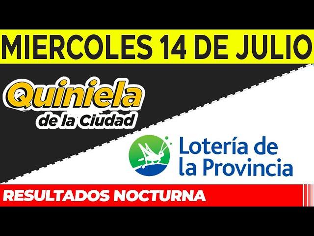 Resultados Quinielas nocturnas de la Ciudad, Buenos Aires Miércoles 14 de Julio