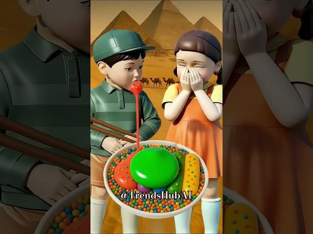 SquidGame AI edible magic slime    #animation #cartoon #ai #aivideo #squidgame #squidgameai #funny