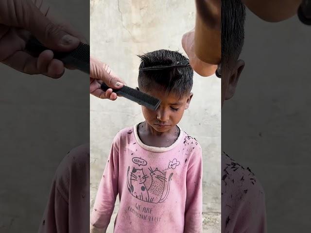Cute Silent Girl Gets Boy Haircut