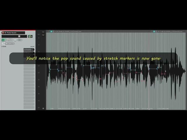 Reaper Daw | Stretch Markers could cause Clicks and Pops in audio