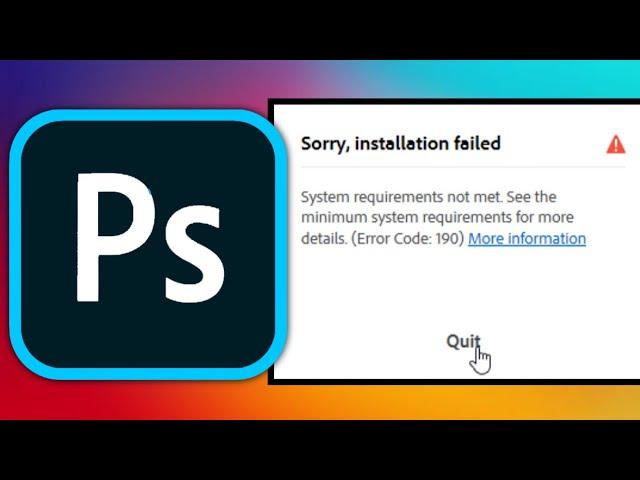 How To Solve Photoshop CC 2019 Installation Error Code 190 || Latest Tutorial 2021 || All Tech 360