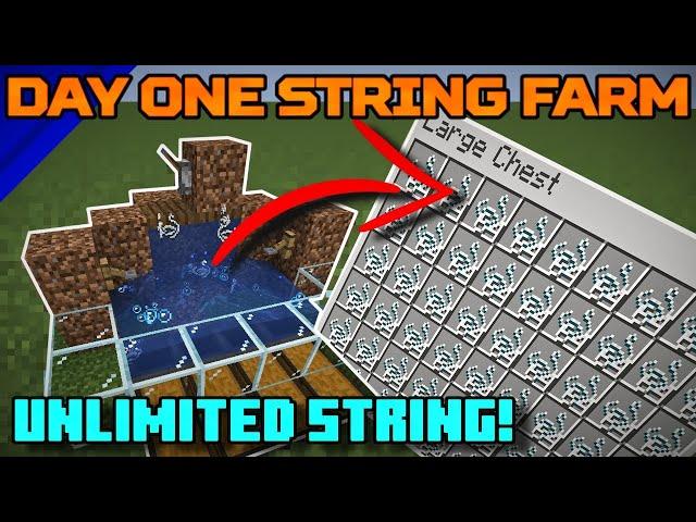 The BEST string farm on DAY ONE?! || Java 1.19/1.20 Working string farm/ dupe || Over 1M drops/hour!