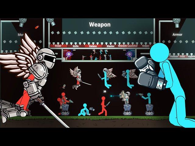 Generate Stickman Part 1 - Modern Combat - Marble Ragdoll Battle