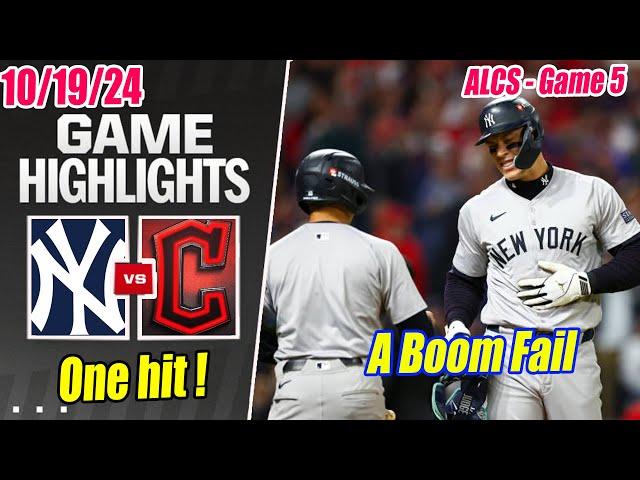 Yankees vs Guardians [ALCS] Game 5 Innings [4th +5th] Highlights Oct 19, 2024 | MLB Playoffs 2024