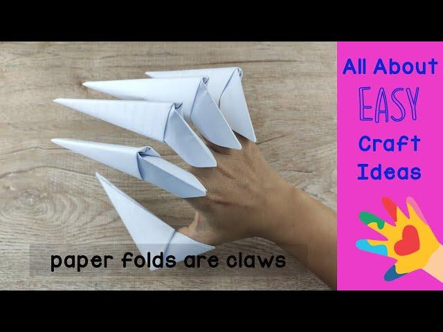 How to make a paper claws nail | Nursery Craft Ideas | Paper Craft Easy | Origami claws easy