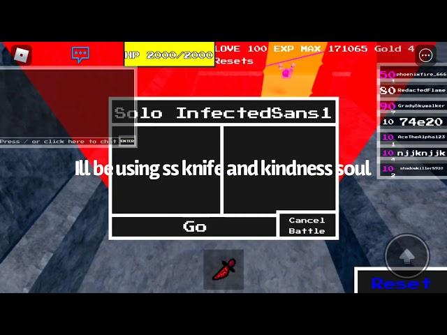 Beating infected sans 1 & 2 | Undertale Monster Mania Reborn | Roblox