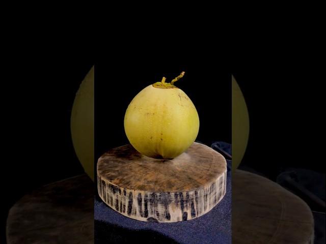 CRUNCHY‼️SOFT PEELING ON STUDIO ASMR #cuttingskills #satisfying #coconut #asmr #shortvideo