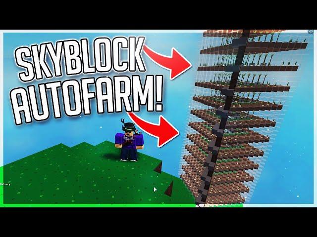 How To Build The BEST AFK AUTO FARM | Roblox SkyBlock