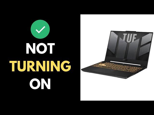 Asus TUF Gaming F15 Not Turning On - How To Fix - Full Guide (2025)