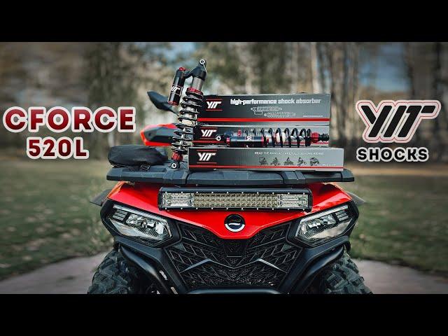 CFORCE 520L на амортизаторах YIT / Установка, настройка, тест.