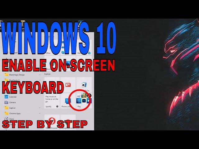  How To Enable On-Screen Keyboard In Windows 10 