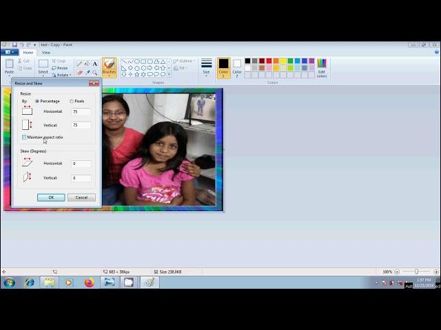 MS Paint: How to resize the images in Paint