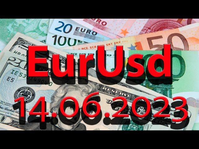 Курс евро доллар Eur Usd. Прогноз форекс 14.06.2023. Разметка, сигналы. Forex. Трейдинг с нуля.