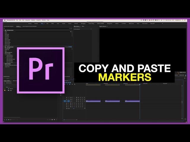 How to Copy and Paste Sequence Markers in Premiere