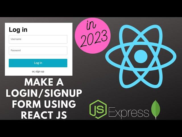 Login and Signup tutorial in React JS with node ,express and mongoDB in 2024 | MERN stack tutorial