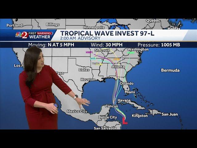 Invest 97-L expected to get better organized by Wednesday